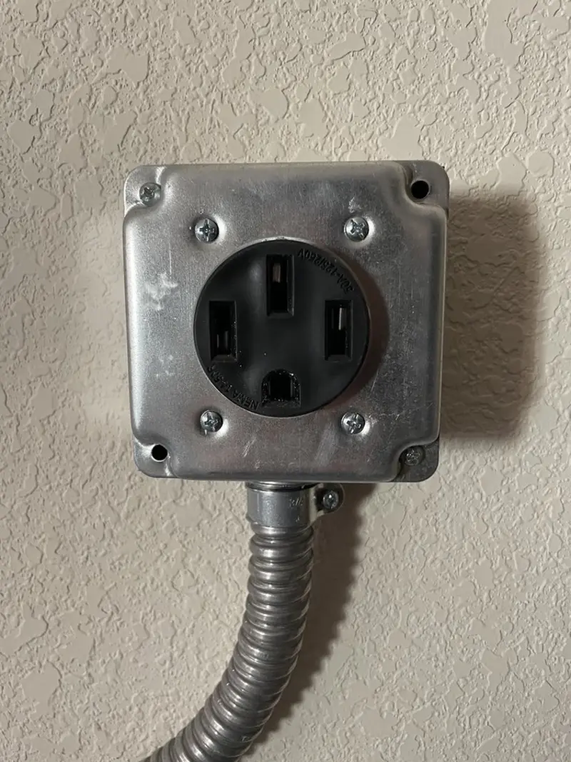 NEMA 14-50 outlet installed for Electrical Panel Upgrade in Rendon